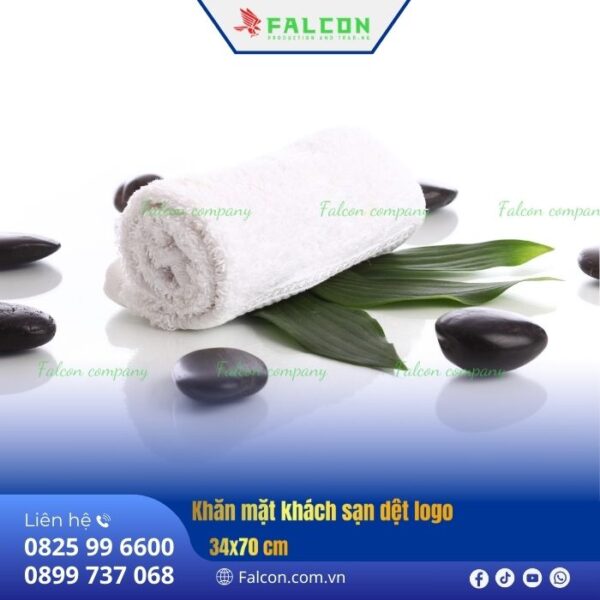 Khăn mặt khách sạn dệt logo giá rẻ